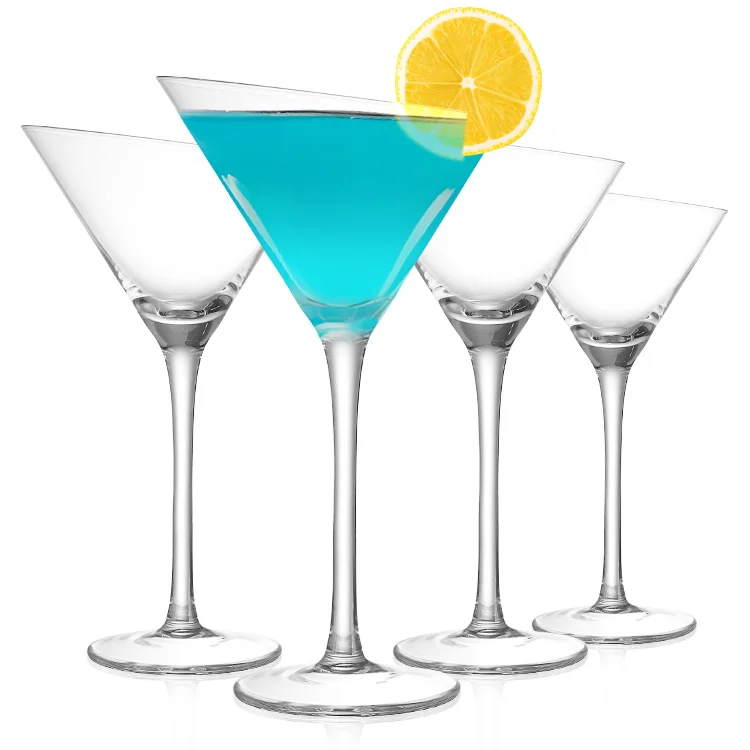 crystal brandy glass Coupe margarita glasses 180ml 6oz  Hand-Blown Crystal Martini Glass Unique Art Deco Cocktail Glasses