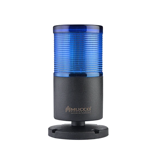 
High Quality Best Selling Steady Led Signal Tower Warning Light Blue Light 24V/DC ABS Housing Polycarbonate Lens 