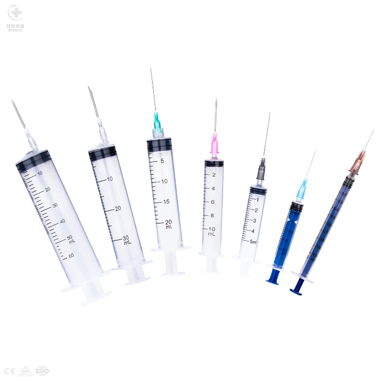 Manufacturer Price 1ml 3ml 5ml 10ml 20ml 60ml Disposable Plastic Luer Lock Syringes With Needle