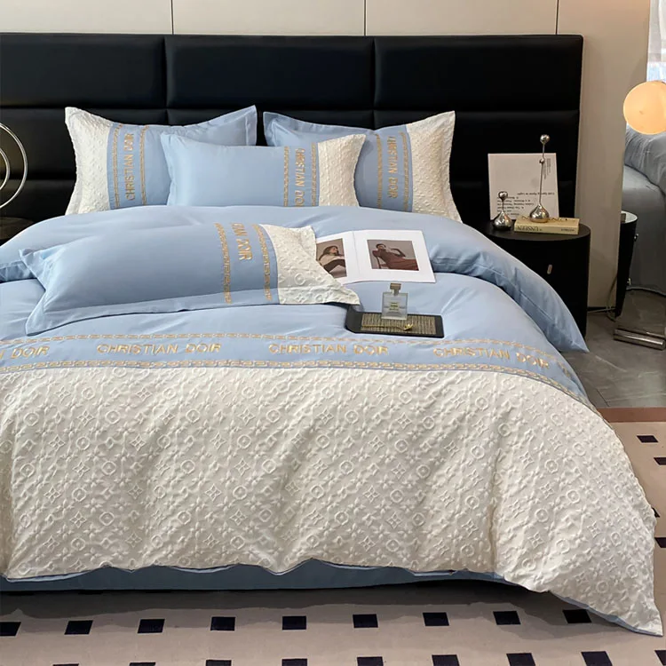 New Arrival Hot Sale Portable non Disposable duvet cover set hotel Custom Bedroom luxury bedding set