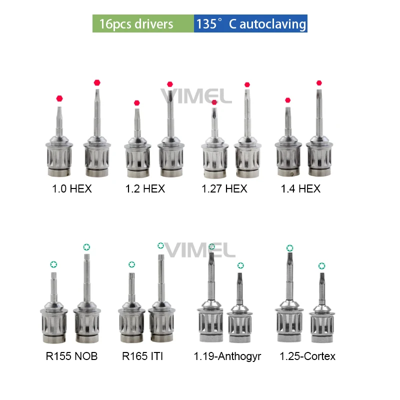 Dental  Universal Implant Prosthetic Kit Screw Drivers Torque Wrench Repair Tools with 16pcs for Dental Equipment