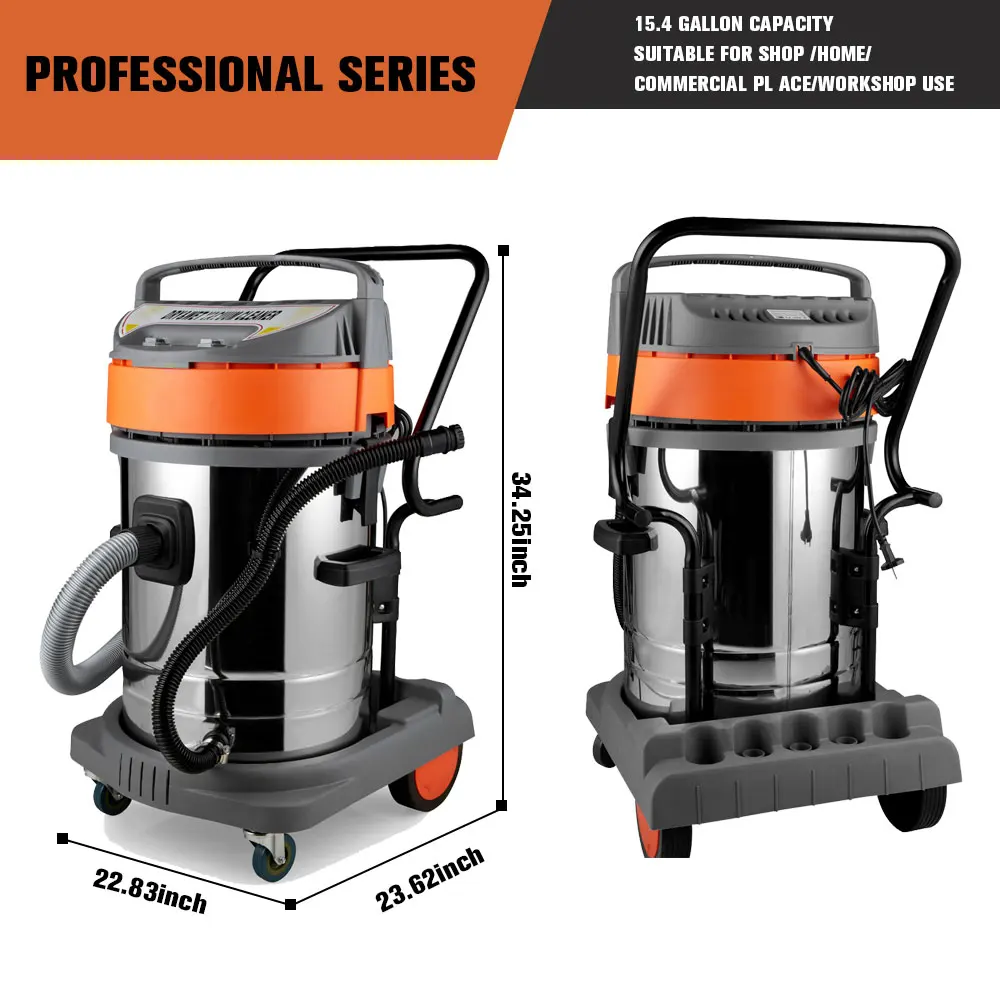 JN301 Dry And Wet Carpet Cleaning Machine 70L Bucket Vacuum Cleaner 240V Dust Clean Vacuum Cleaner for Factory