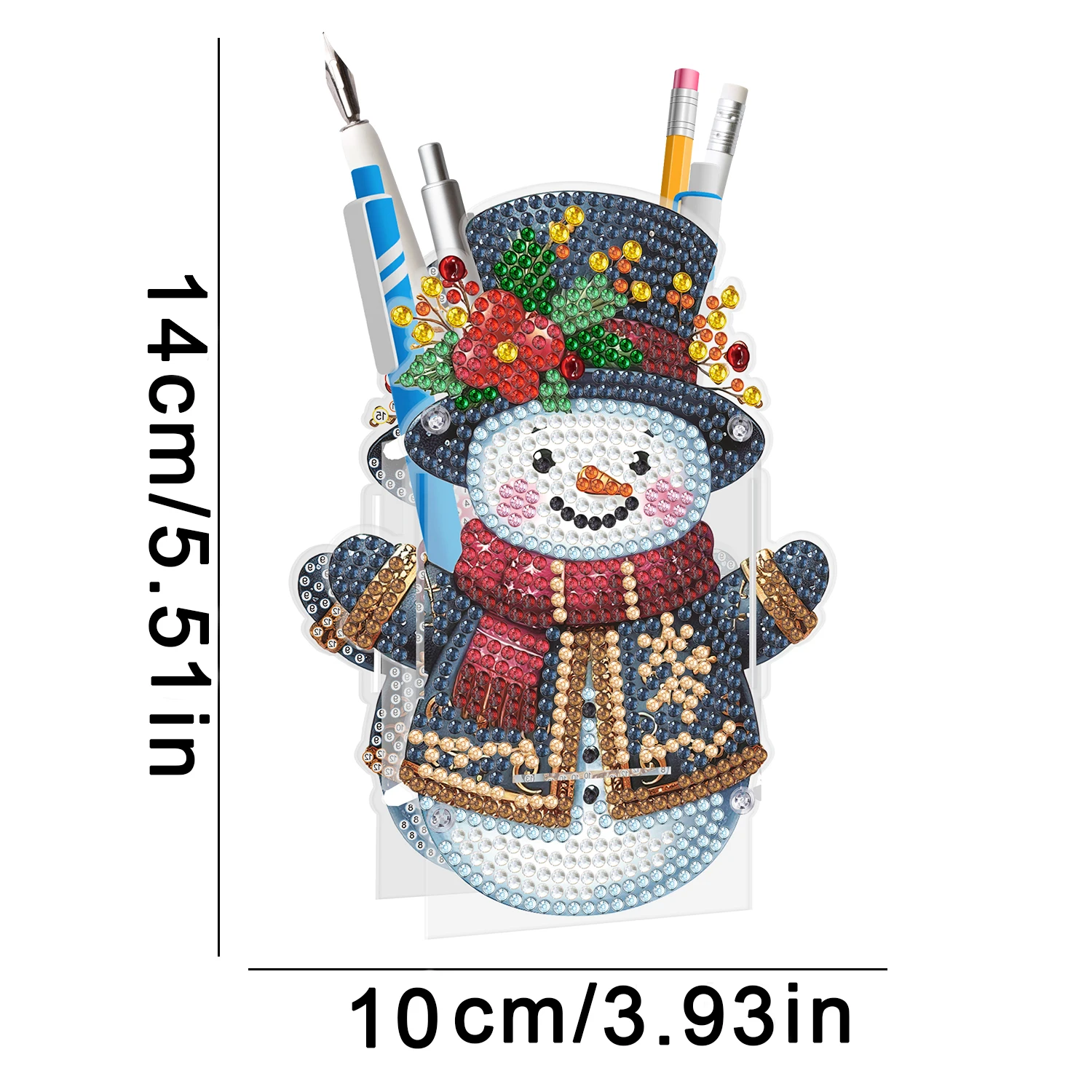 Christmas Desktop Ornaments Organizer Diamond Painting Pencil Holder Diamond Art Kits for Kids Adults