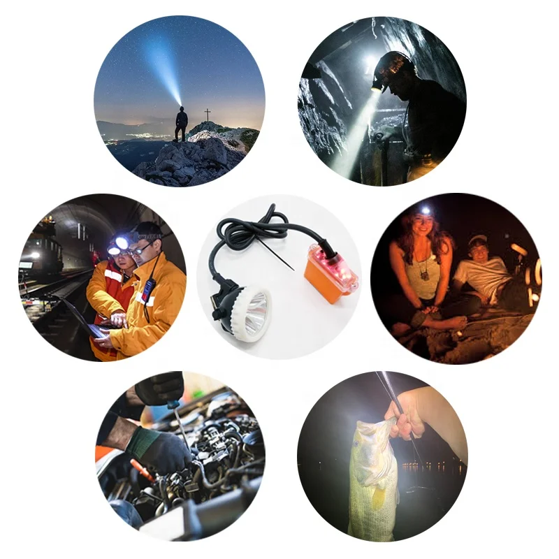 Custom Lampe 7800mAh LED Miners Cap Lamp Mining Led Miner Lamp Headlamp Rechargeable Explosion Proof IP67
