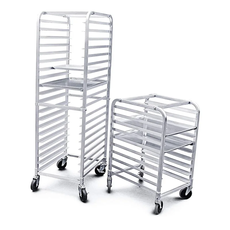 Customized Metal Detachable Rotating Free-Standing Sheet Pan Bun Pan Rack Large Capacity Kitchen