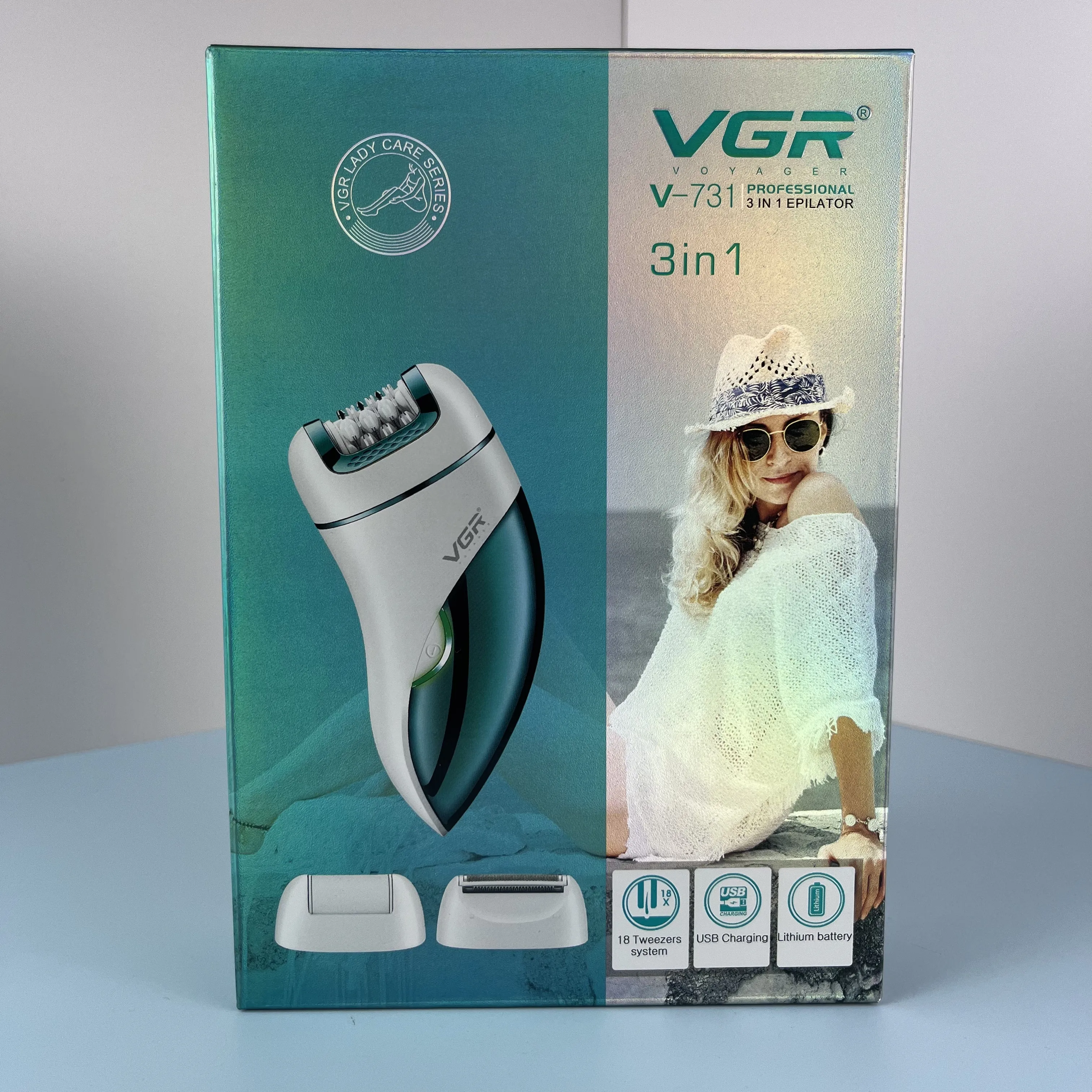 Vgr V-731 Electric 3 In1 New Epilator Needle Hair Removal Lady Women Body Leg Shaver Womens Cordless Lady Shaver