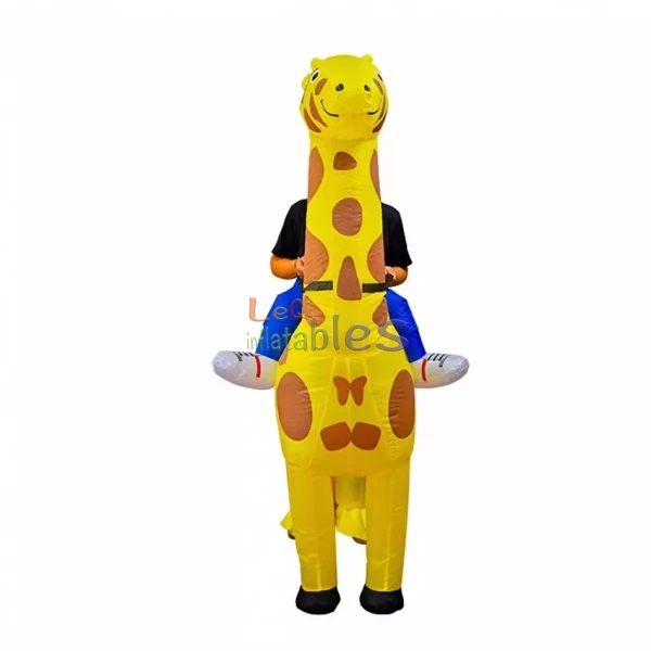 Unisex Animal Suits Inflatable Giraffe Mascot Costume Cosplay Cartoon For Adults Halloween Party Fancy Dress