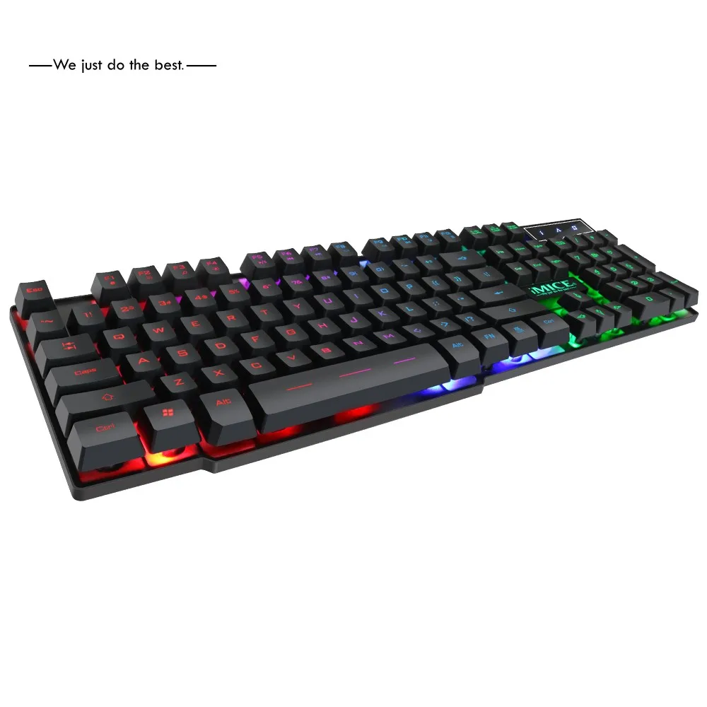 Imice AK-600 104 Keys Computer Colorful Backlight Gaming Keyboard