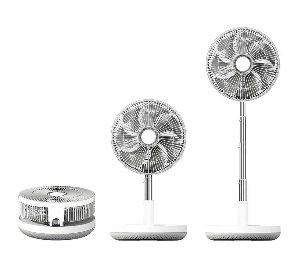 Followshow home desk telescopic mobile foldaway table air folding portable standing foldable electric floor silent bedroom fan