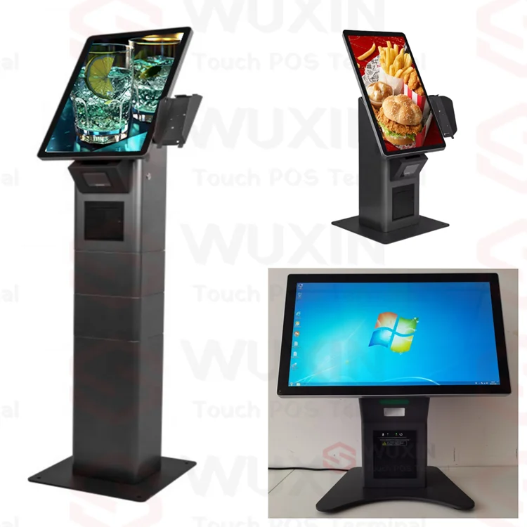 15.6 Inch Fast Food Restaurant Self Service Ordering Kiosk Capacitive Touch Screen Payment machine with NFC card reader