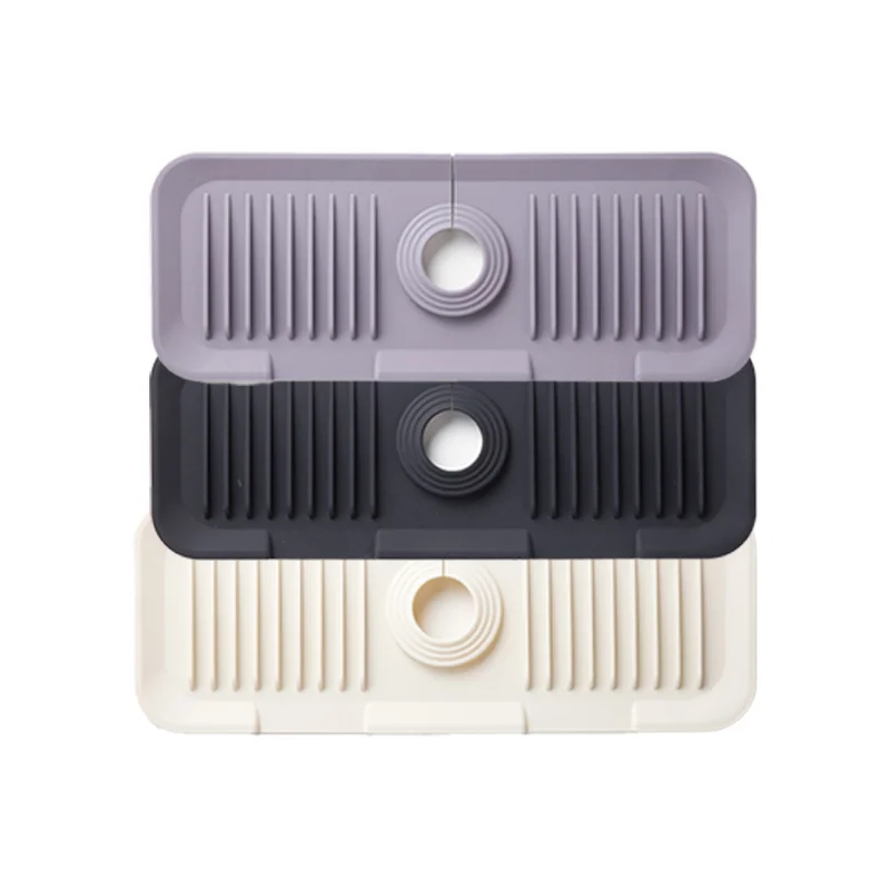 Kitchen Accessories Faucet Water Catcher Absorbent Mat Drain Pad Silicone Faucet Mat Soap Sponge Holder Silicone Sink Spla