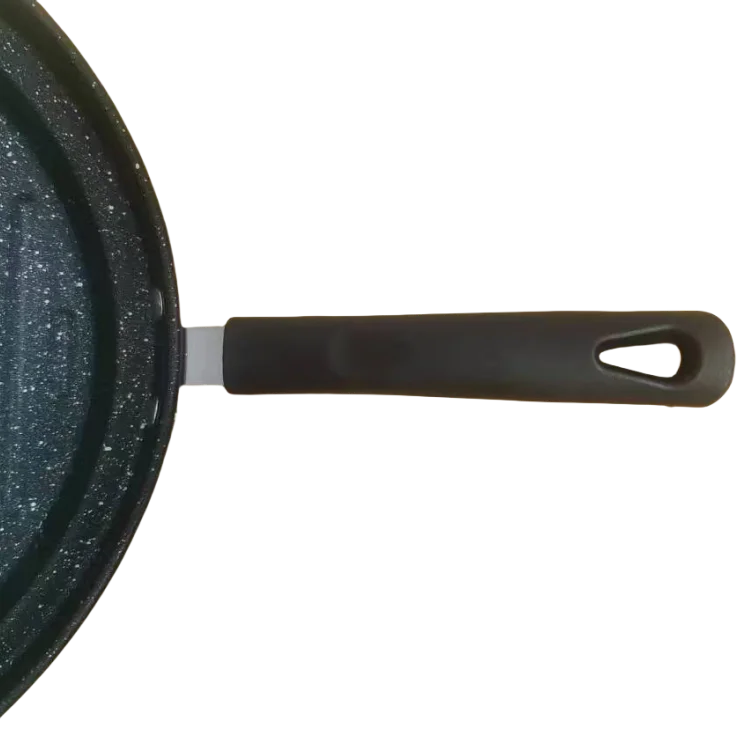 Hot Sell Fried Eggs Bacon Steak Stainless Steel Insulated Handle Maifan Stone Material Heart Shape Three Hole Frying Pan