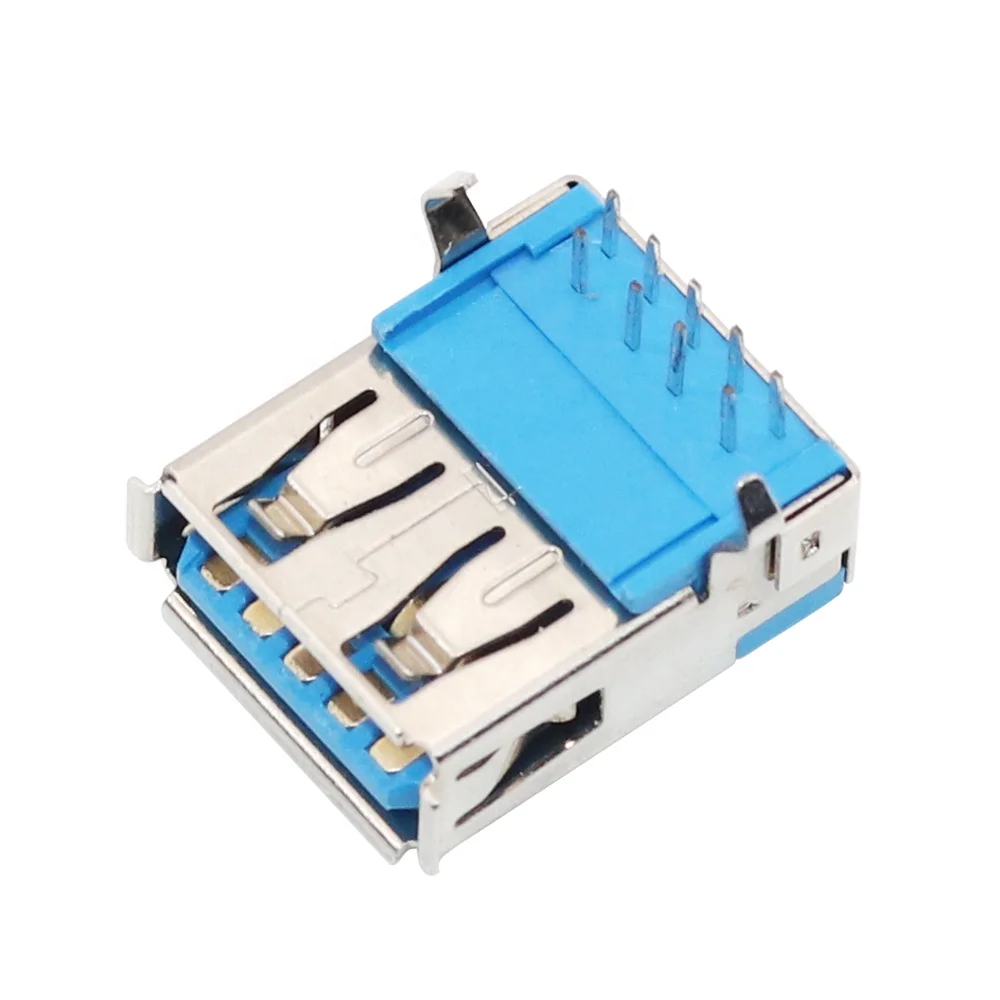 USB 3.0 Type-A Female 9 Pin DIP Socket Connector