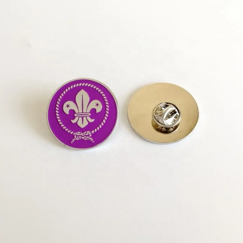 metal metallic boy scout scouts campaign coat collar label chest pocket clothing uniform clothes lapel pin badge emblem pins