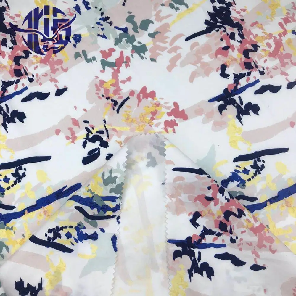 wholesale Gots Certified Muslin flower Printing 100% Organic Cotton  poplin dress Fabric for baby