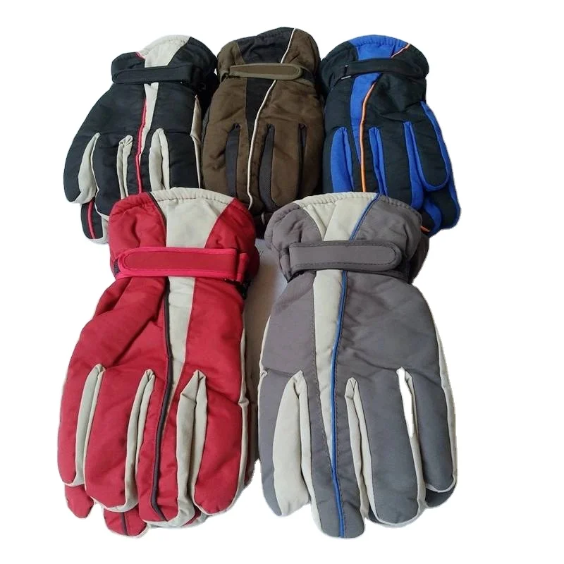 Безопасные зимние недорогие мужские водонепроницаемые Нескользящие сохраняющие тепло лыжные перчатки/спортивные перчатки