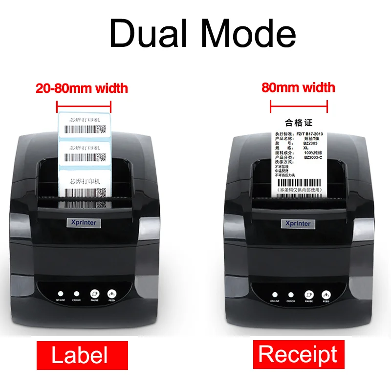 Xprinter 365 все-в-одном 3 дюймов этикетки штрих-кода принтер для печати наклеек тегов печать