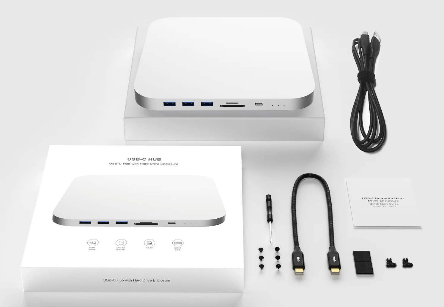  Док-станция Colorii MC25 Pro для Apple M1 с M.2 NVMe NGFF 10 Гбит/с 2 5 SATA SSD/HDD Mac mini hub 2020