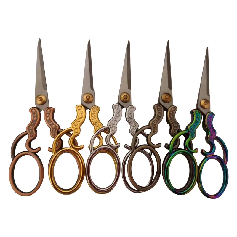Gold Color Vintage Sewing Scissors Industrial Precision Sharp Mini Embroidery Scissors