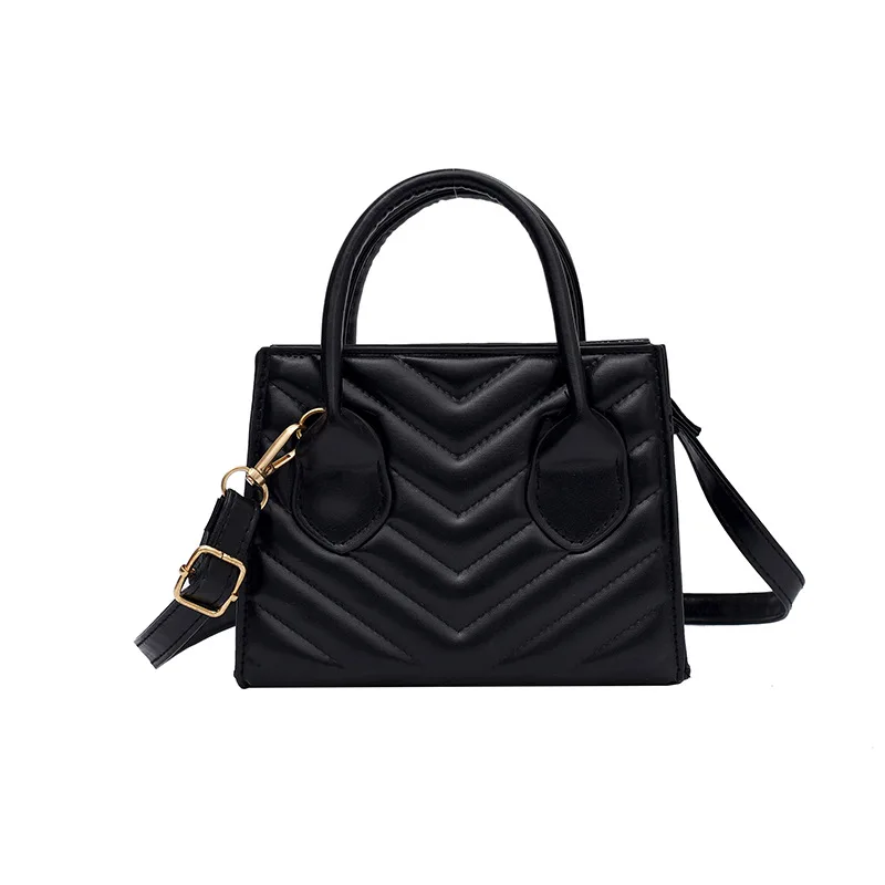 Chevron Quilted Satchel Mini Bag Women Embroidery Handbag Female Chic Corss-body Shoulder Bag