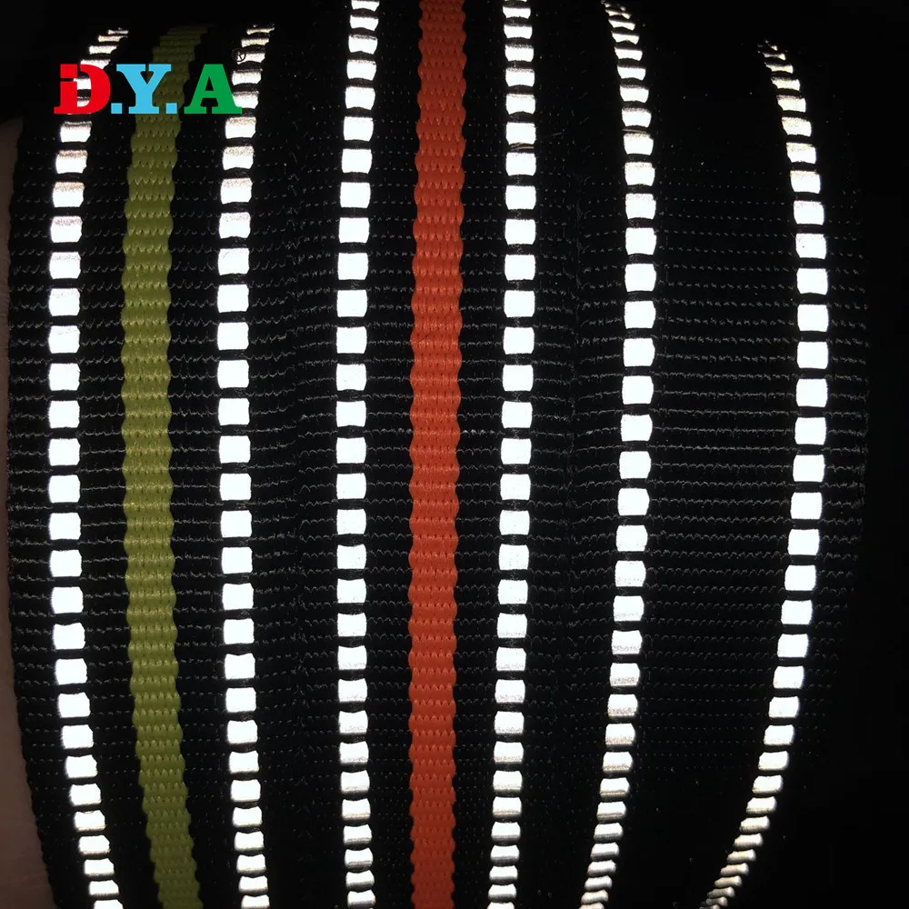 Wholesale Custom Reflective Ribbon Polyester Nylon pp Reflective Webbing for Shoes/bags/garment