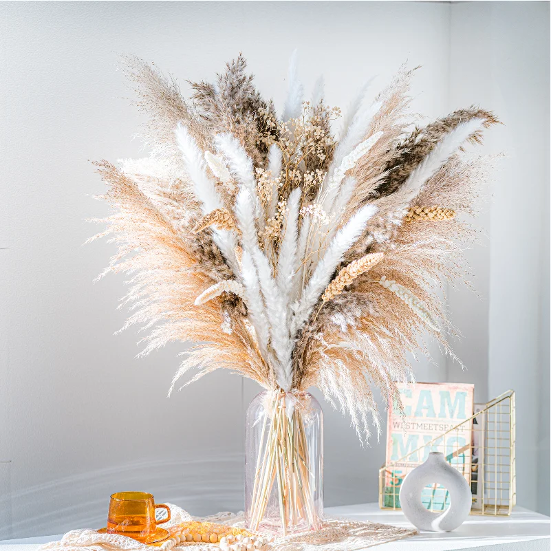 high quality flowers dried flowers and feathers birthday gift for girlfriend valentines day