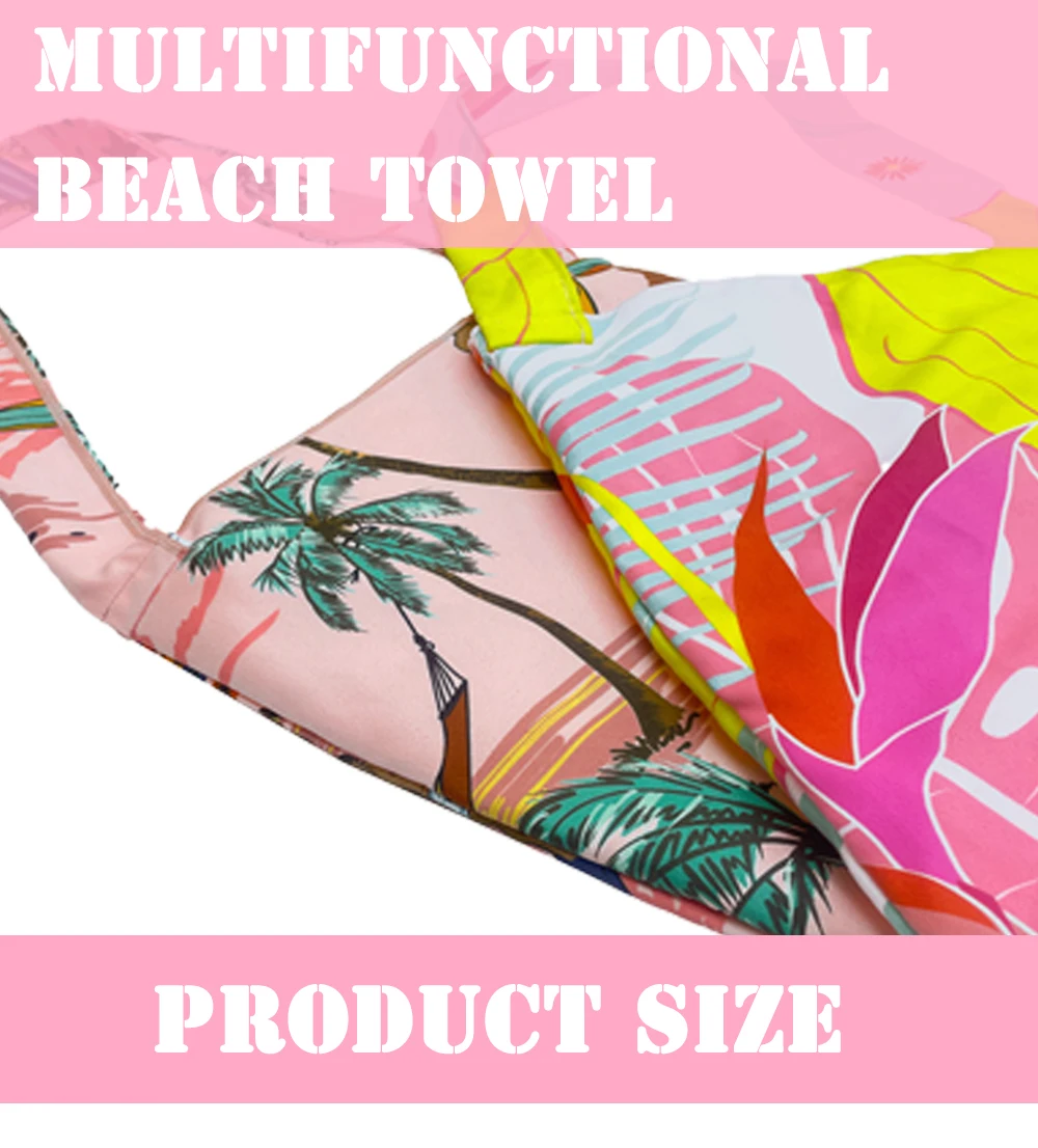 large terry toweling lightweight beach travel bag with towel