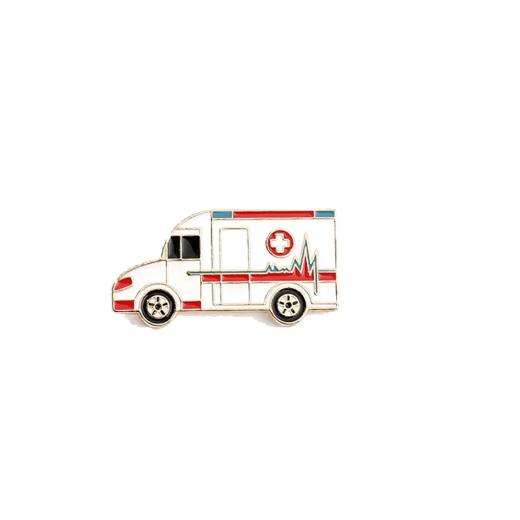 Wholesale Customised  Enamel  Transportation Pins Custom logo Bicycles Ambulances Buses Air Taxi Enamel Lapel Pin  Pins