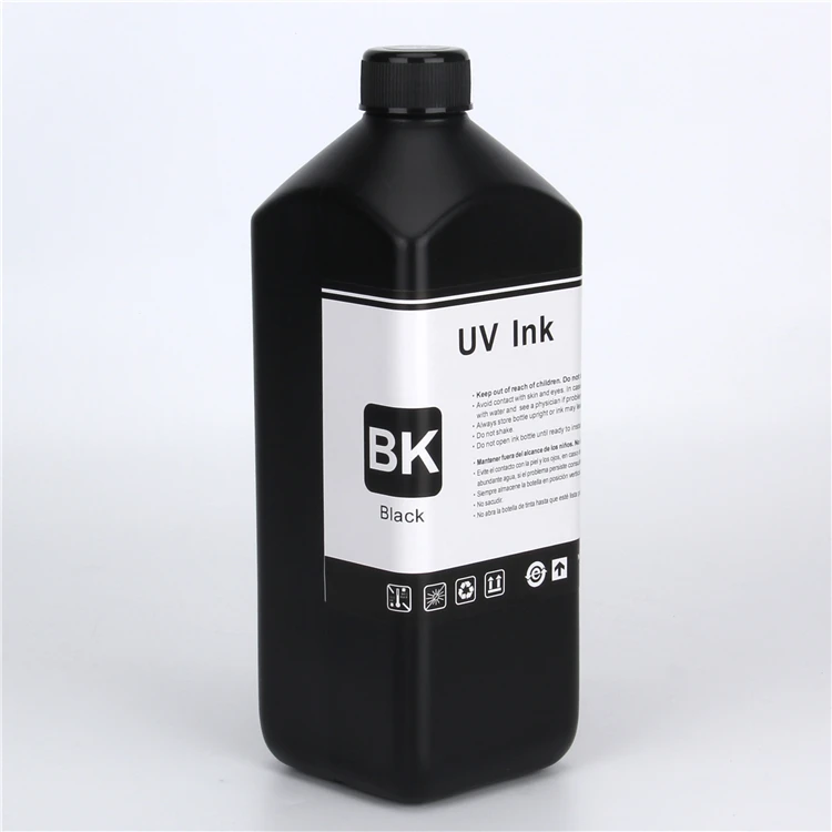 1L Environnemental Cyan Magenta Yellow Black White Hard Bulk UV Ink for Xaar Printhead for Apollo for Toyo Glass Matt Printing