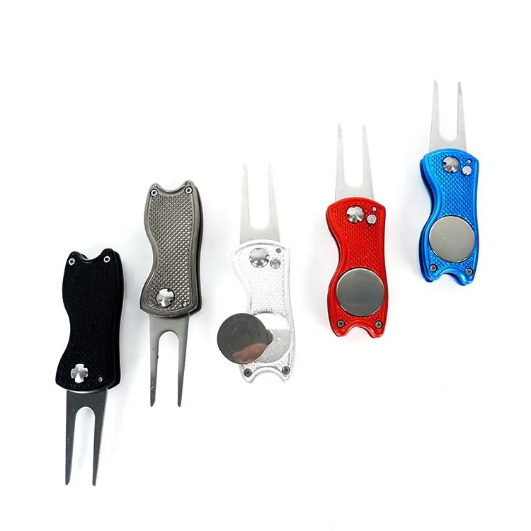 Wholesale Multi-Function Golf Divot Tool Pitch Repair Hat Clip Ball Marker