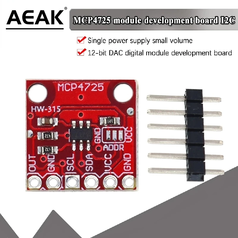 MCP4725 I2C DAC Breakout development board
