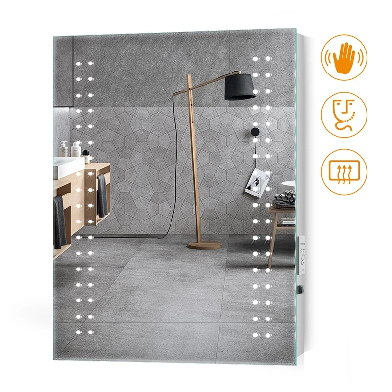 
IR Sensor Switch LED Lighted Mirror with Shaver Socket 