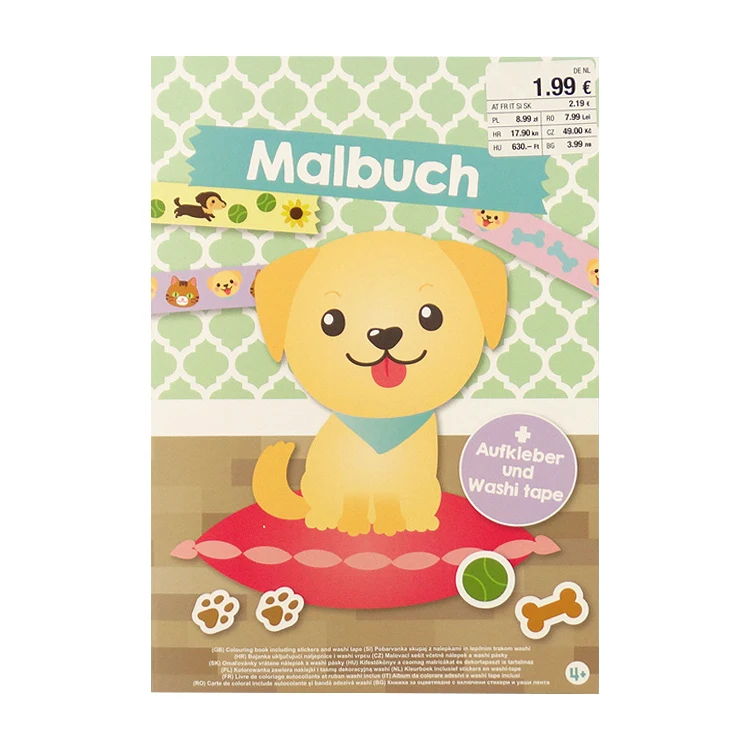 Hot selling New Style Coloring Notepad with plenty Stickers and Paper Tapes