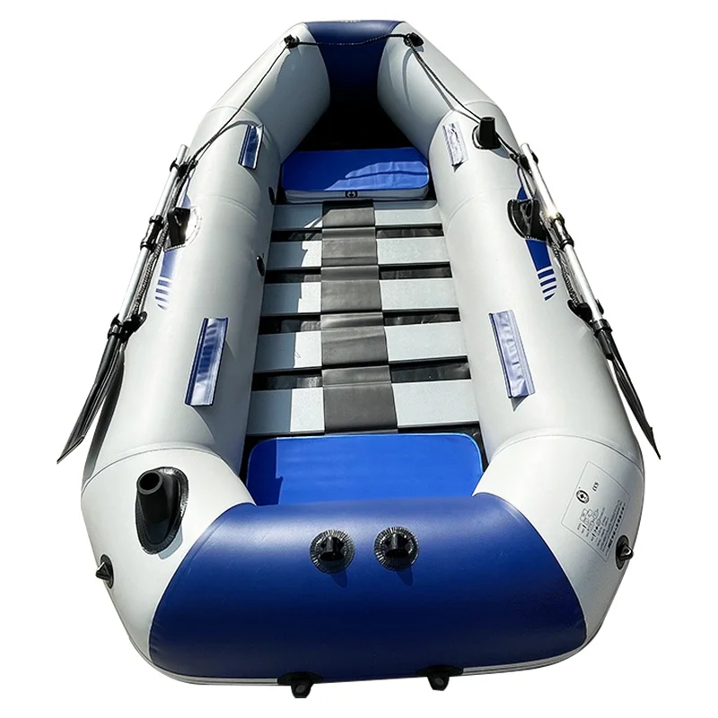 7.5ft Rowing Boat Fishing Kayak Jet Ski Inflatable Rubber Canoe for 3 Persons Quality Assurance with Free Accessories