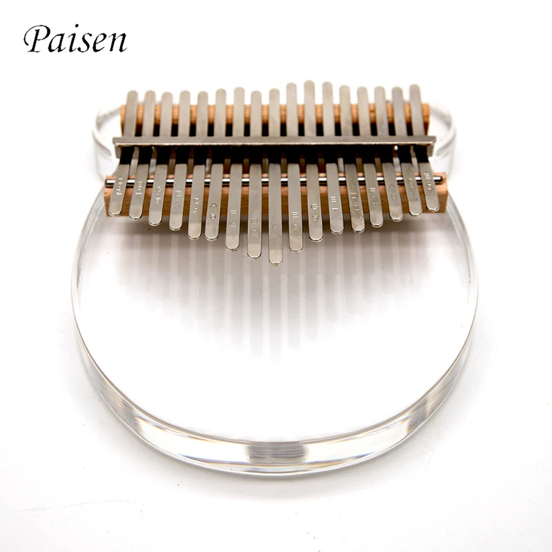 Paisen Sanza Mbira музыкальный инструмент акриловый Кристально прозрачный стеклянный калимба 17 клавишный калимба Пальчиковый набор для фортепиано на продажу