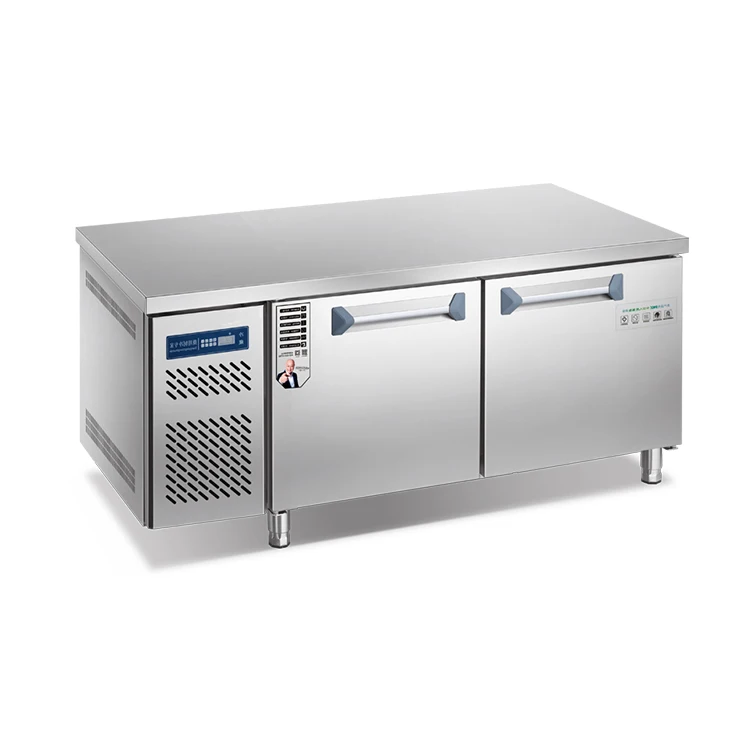 Commercial Stainless Steel Fridge Water Bar Counter Fridge Worktable Refrigerator Under Counter Freezer