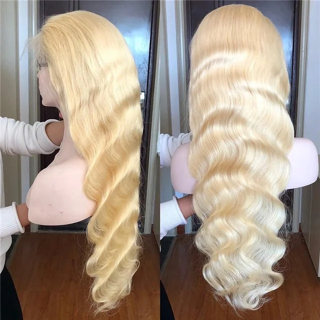 Raw Russian Hair Blonde Wholesale Bundle 613 Wigs Blonde Lace Front Wigs 30 Inch 613 Full Lace Wig Human Hair Virgin