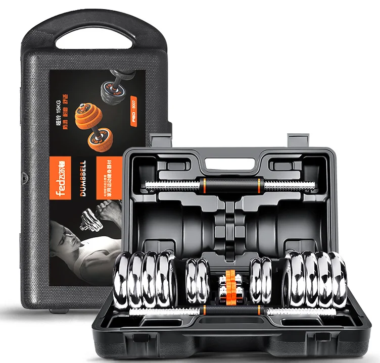 WEEKLY DEAL Hesenlan Home Gym Dedicated Chrome Equipment Dumbbell Set Cast Iron Paint Dumbbell Sets