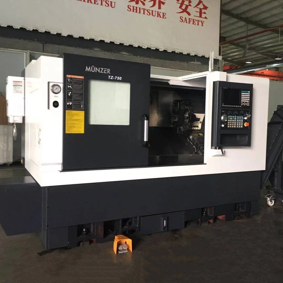 MUNZER TZ-320Y with Y-axis cnc lathe live tooling slant bed lathe milling machine