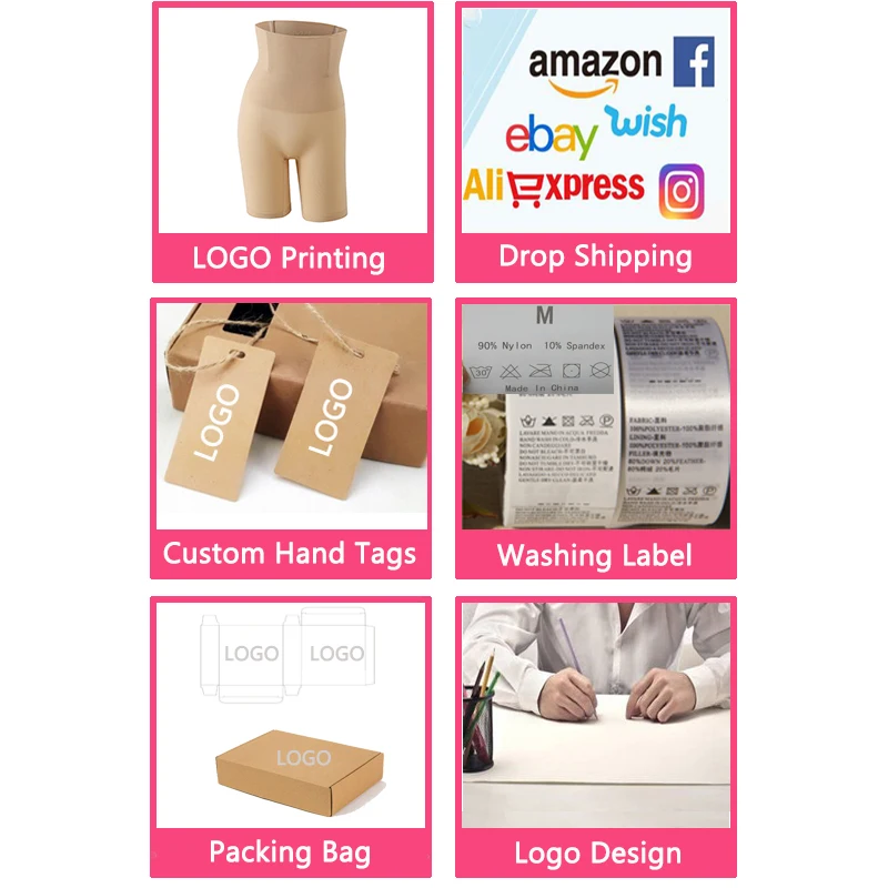 Wholesale Logo Custom Plus Size XS-6XL Slimming Waist Control High-waisted Shaping Women Body Shaper