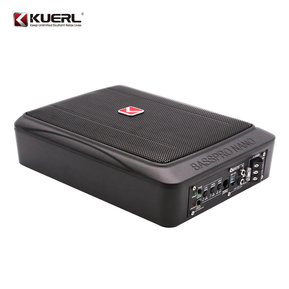 Factory wholesale 12V car active subwoofer 7*10 inch 600W high power pure bass seat subwoofer