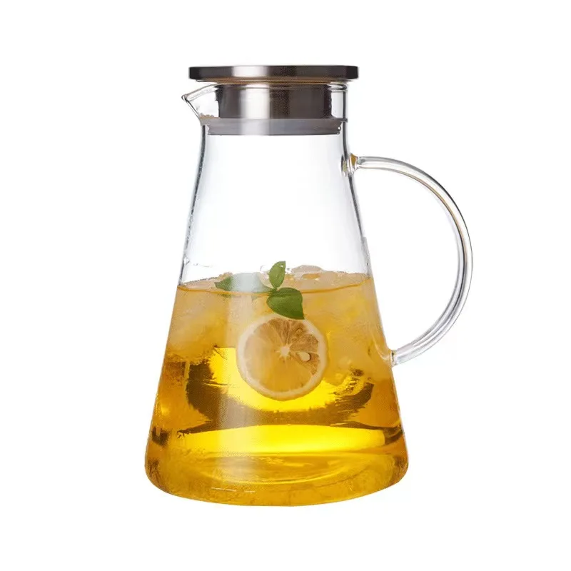 Carafe Modern Gold-Lid Water Pitcher with Large Capacity Modern Design Style for Party Faucet-Water Flowing Method