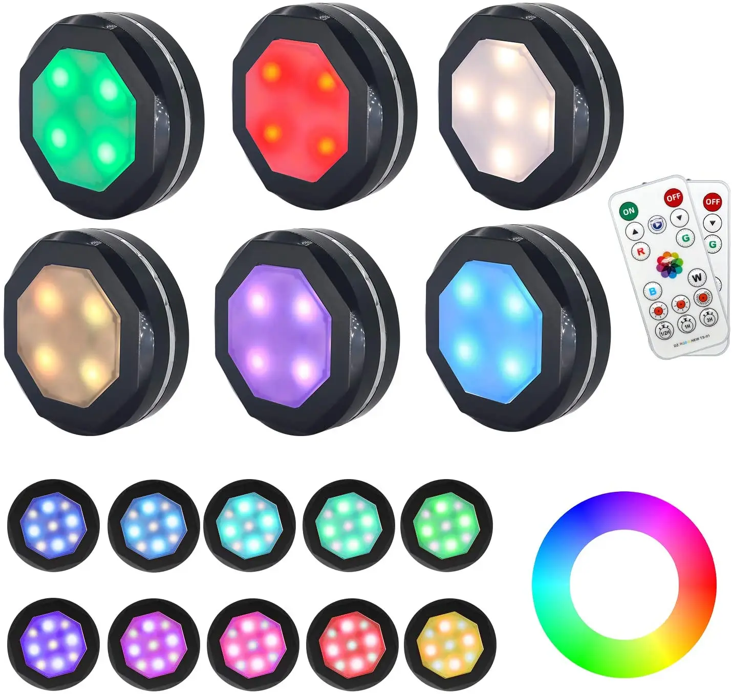 Led battery charging motion sensor Led RGB clear luminescent cabinet light