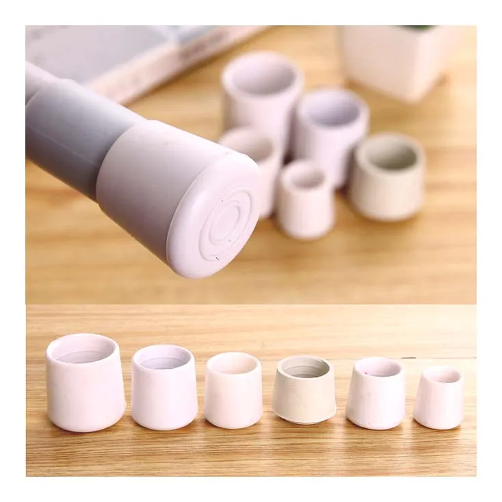 Round 19 mm white Wear Resistant Chair Tips
