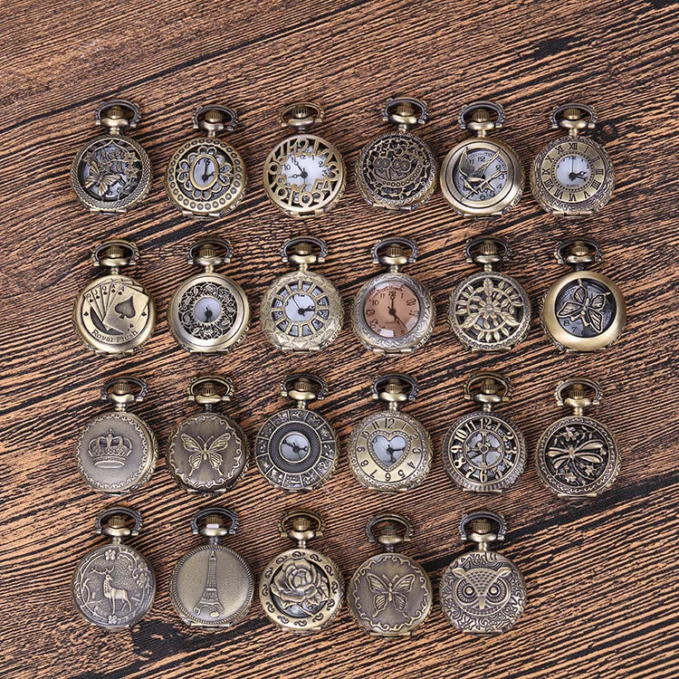 Мужские и женские наручные часы ecoparty в стиле ретро с двумя сторон серебристые черные золотистые гладкие кварцевые карманные длинной цепочкой лучший подарок для мужчин