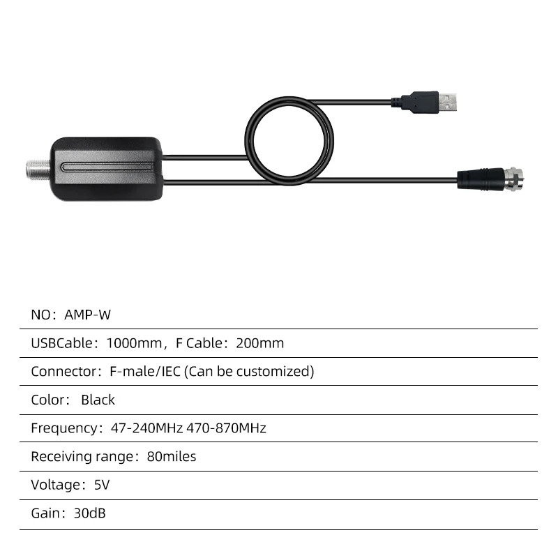 Wholesale High Quality Active Digital TV Antenna Signal Amplifier For Vehicle TV Or Indoor Digital TV Antenna