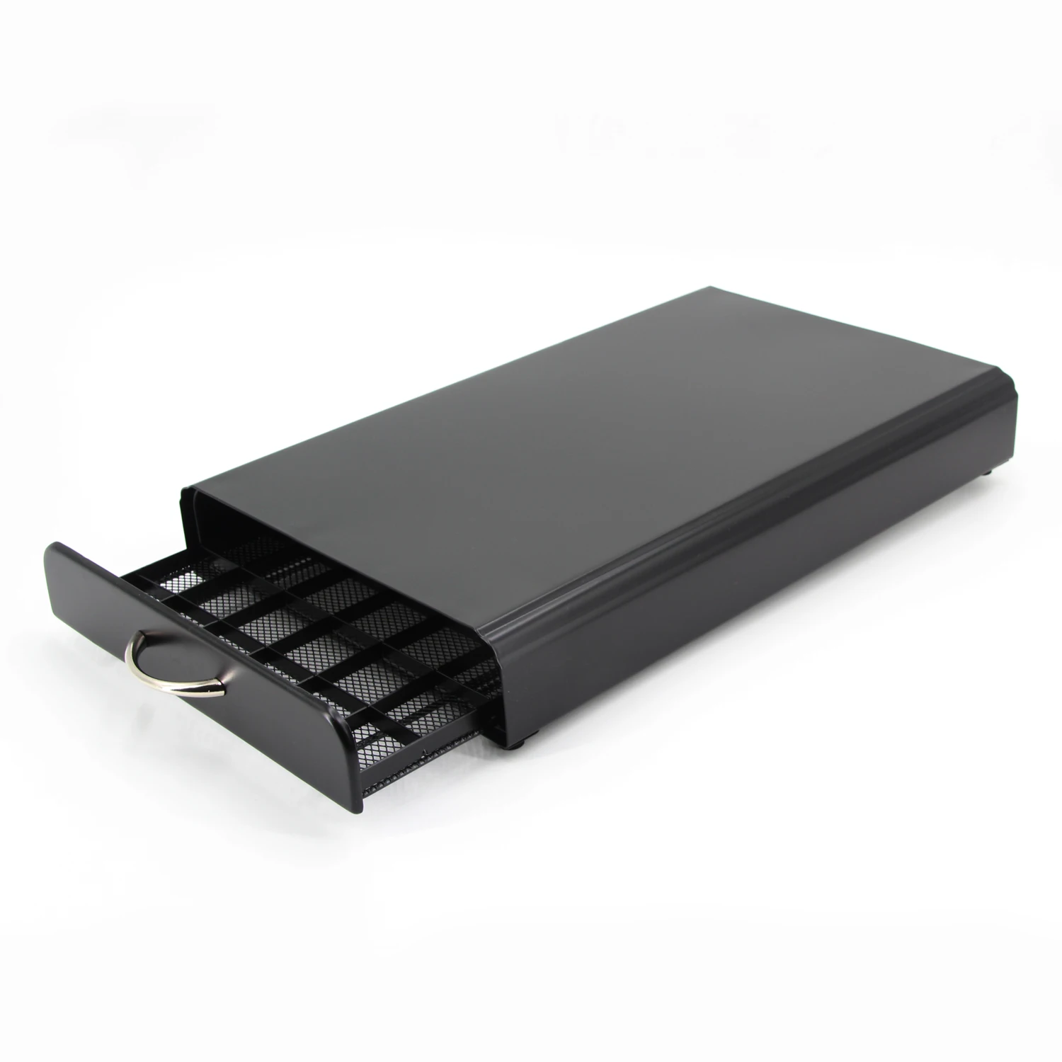 Hot selling 60pcs Metal Organizer Nespresso coffee pod holder storage drawer with handle nespresso pod holder