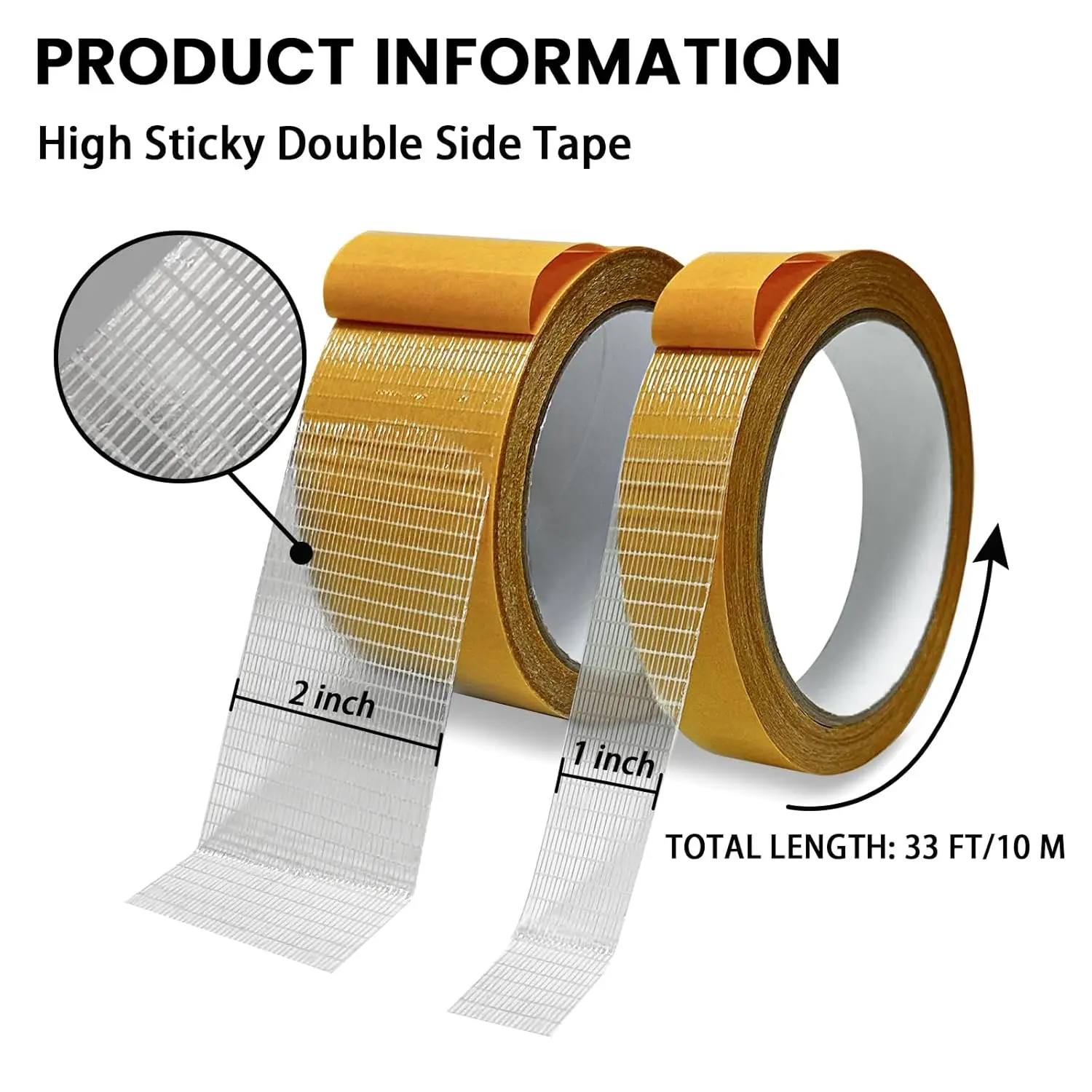 Strong And Removable Double Sided Adhesive Tape Easy To Tear Without Residue