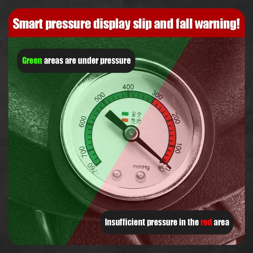 8' Heavy Duty Glass Tile Suction cup Lifter Hand held Sucker Vacuum Suction Cup With Pressure Gauge