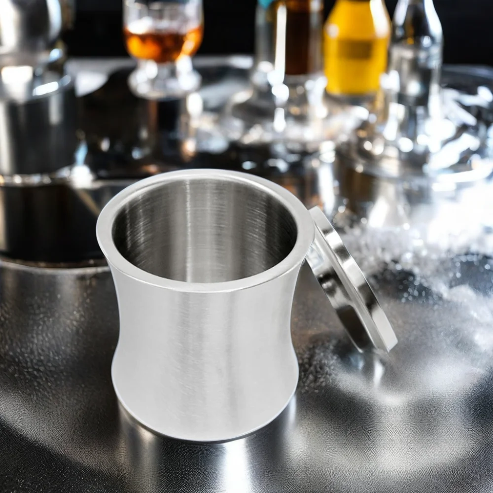 Bar accessories beverage beer champagne stand holder plastic wine bottle cooler metal stainless steel ice bucket with lid